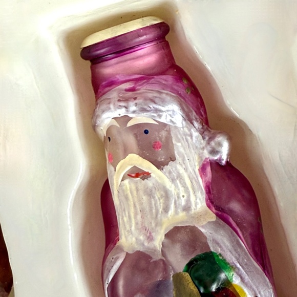 Vintage Old World Christmas 6 Father Christmas Mini Light Covers Santa Excellent - Picture 12 of 13